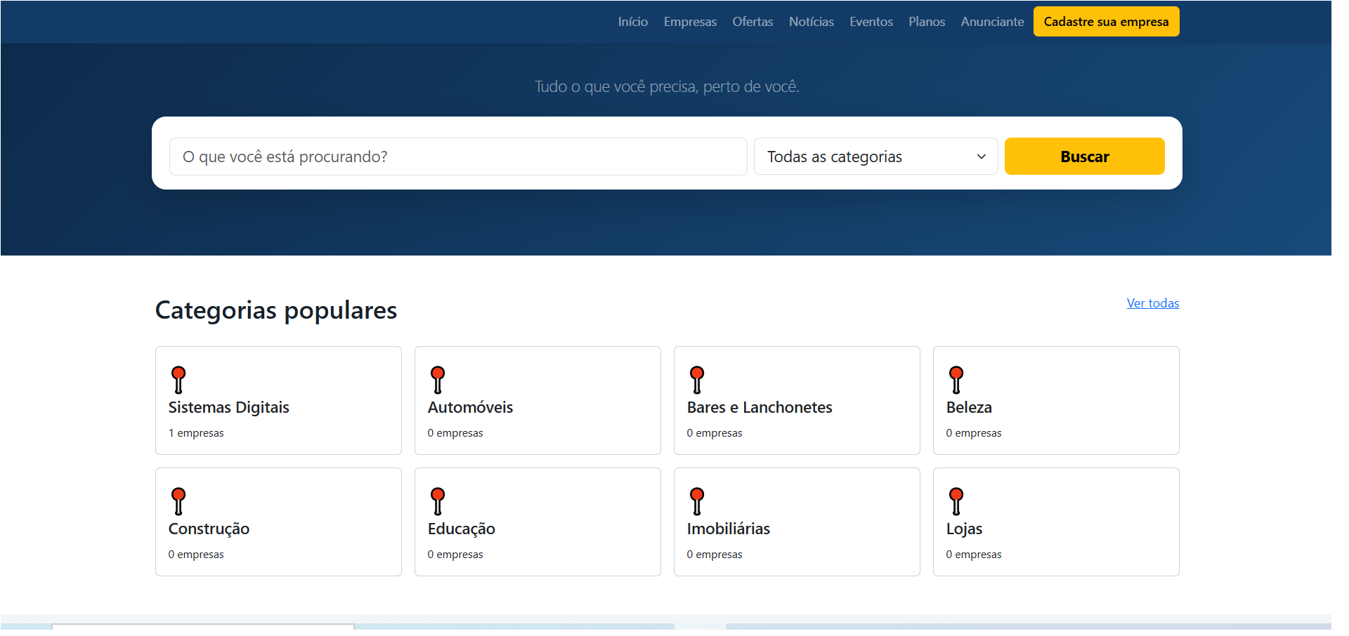 Sistema de Guia Comercial em PHP e MySQL